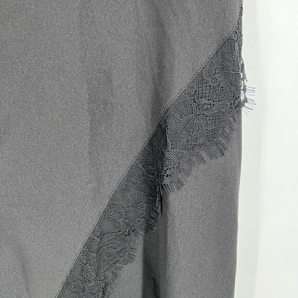 NWT DKNY Mixed-Media Midi Dress medium Lace Colorblock black white party - Picture 11 of 16